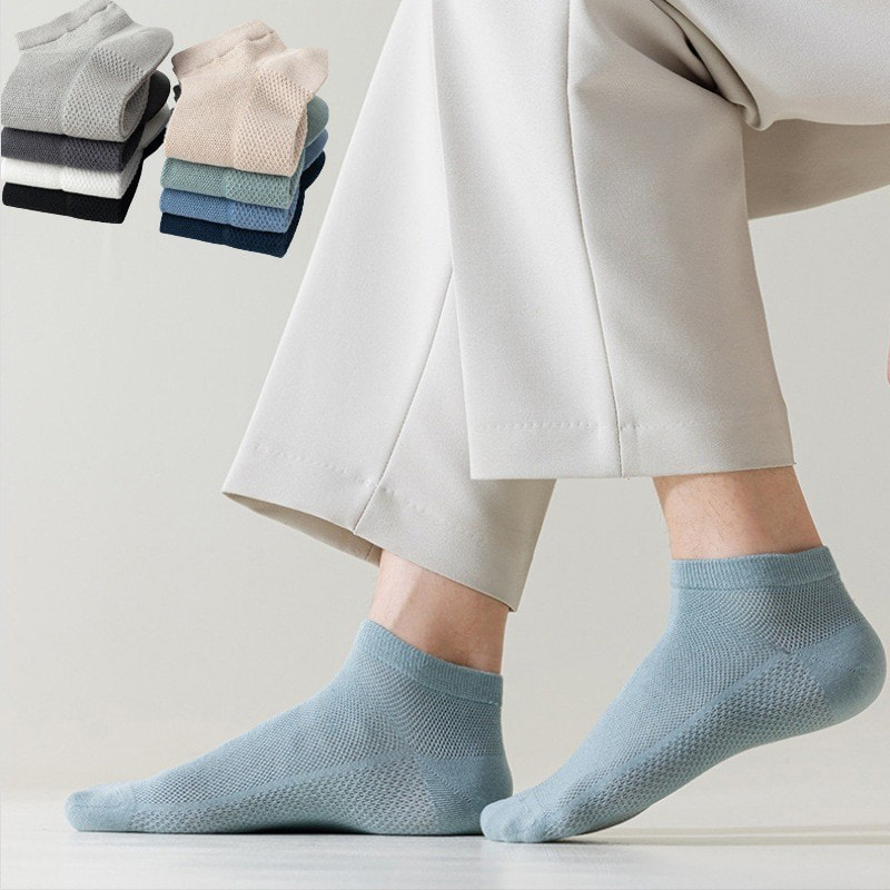 Ponožky pro pánské lodě z bavlněné sítě