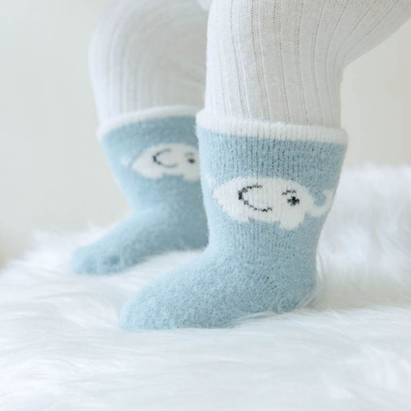 Podzimní a zimní imitace dětské ponožky Mink Fur, silné ponožky pro muže a ženské trubice s přidanými sametovými a zesílenými dětskými ponožkami